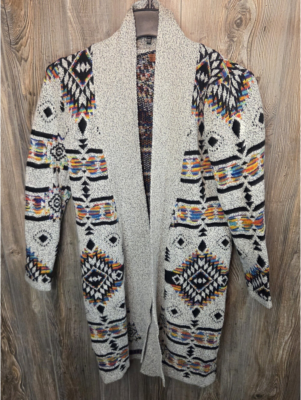 Scully Southwestern Flare Acrylic Cardigan Sweater Women Size Med - Style #HC971